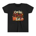 Can We Pray and Eat Kids T-Shirt | Rustic Thanksgiving Youth Tee