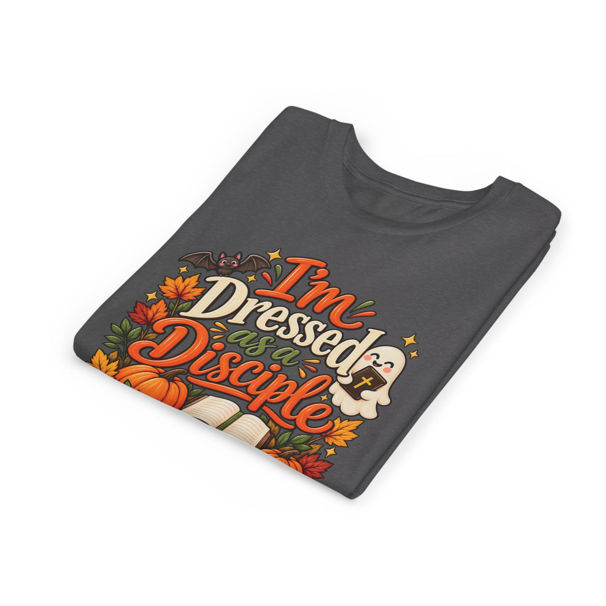 I’m Dressed as a Disciple Kids T-Shirt | Christian Halloween Youth Tee
Faith over fright. 🎃✝️