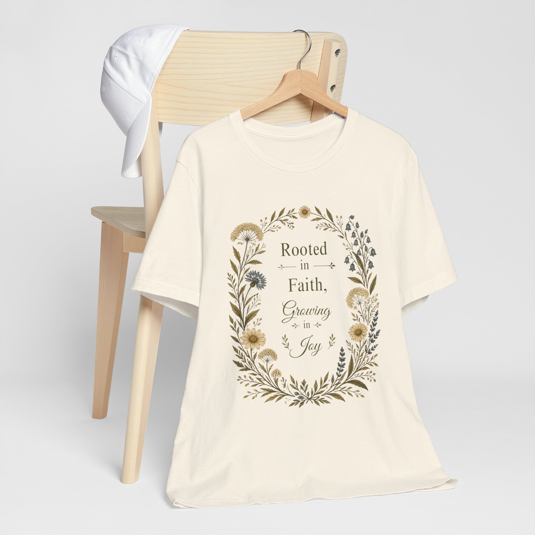 Rooted in Faith Floral Tee — "Rooted in Faith, Growing in Joy" Inspirational T‑Shirt