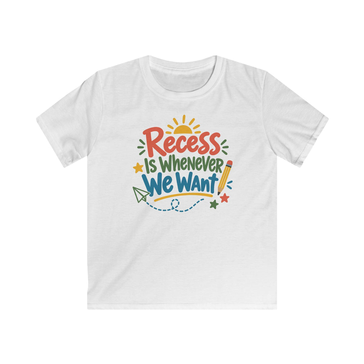 Recess Is Whenever We Want Kids T-Shirt | Homeschool Kids Tee
