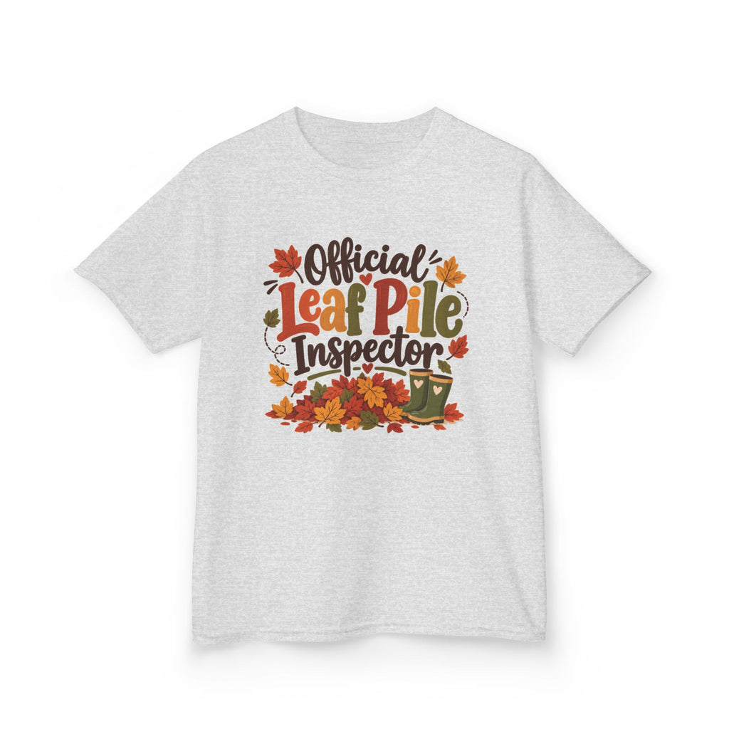 Official Leaf Pile Inspector Kids T-Shirt | Fall Kids Tee