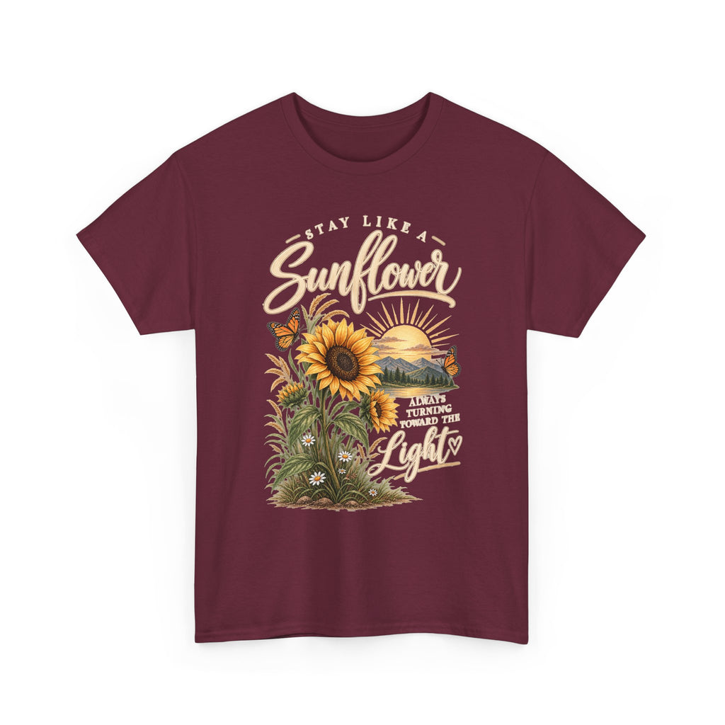Women's "Stay Like a Sunflower" Rustic Graphic Tee 🌻