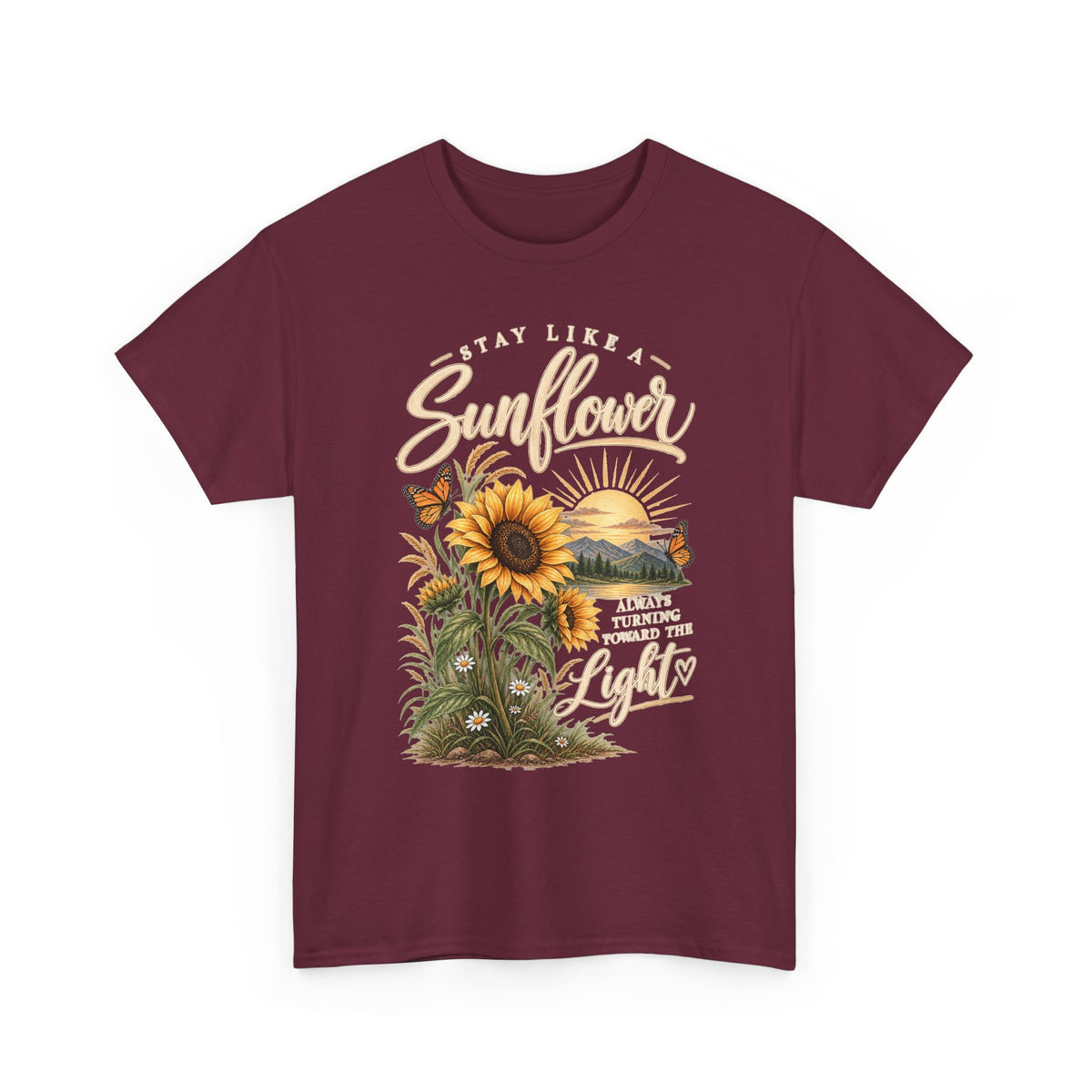Women's "Stay Like a Sunflower" Rustic Graphic Tee 🌻