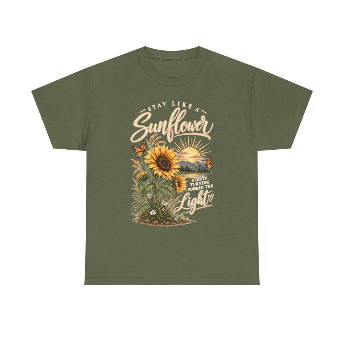Women's "Stay Like a Sunflower" Rustic Graphic Tee 🌻