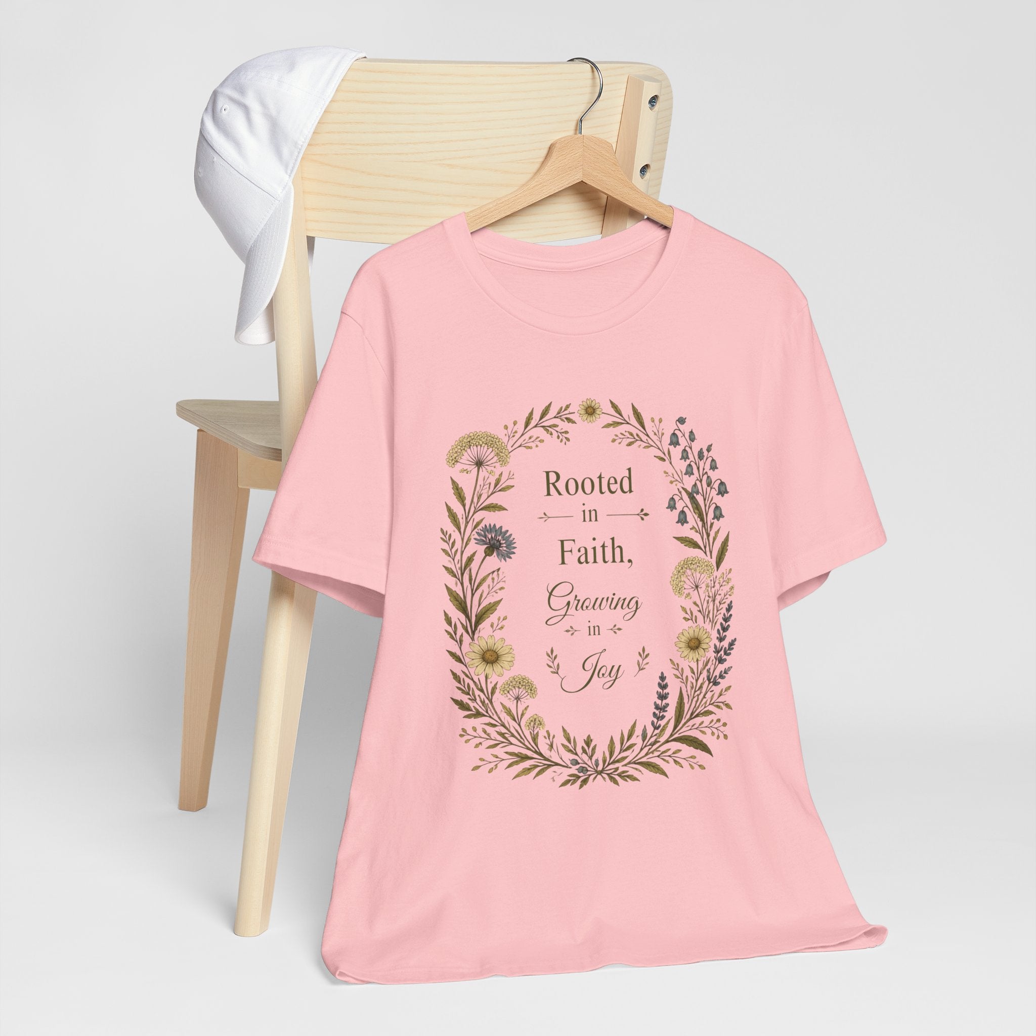 Rooted in Faith Floral Tee — "Rooted in Faith, Growing in Joy" Inspirational T‑Shirt