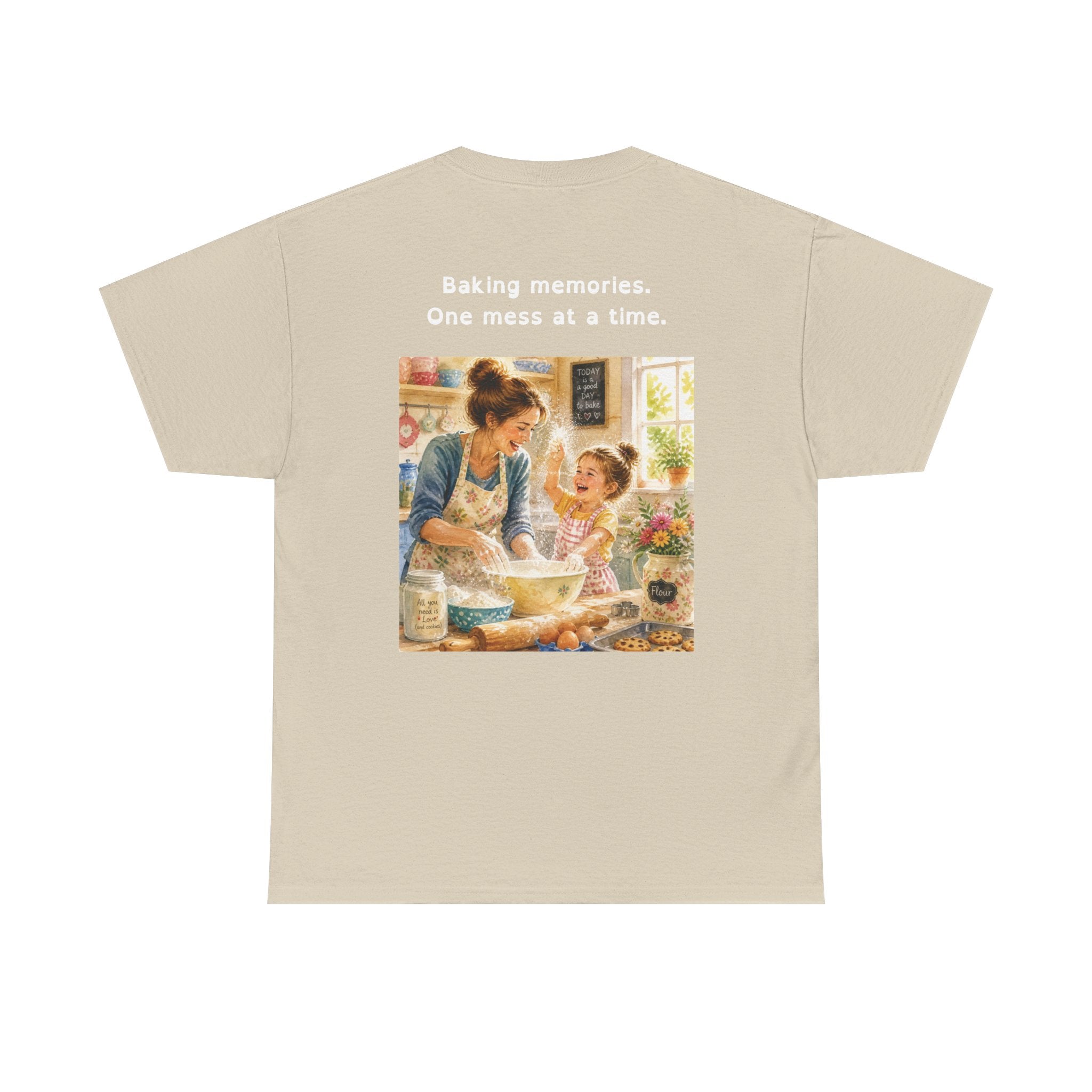 Women's Baking Memories T‑Shirt  "Baking memories. One mess at a time." Retro Mom & Kids Baking Tee