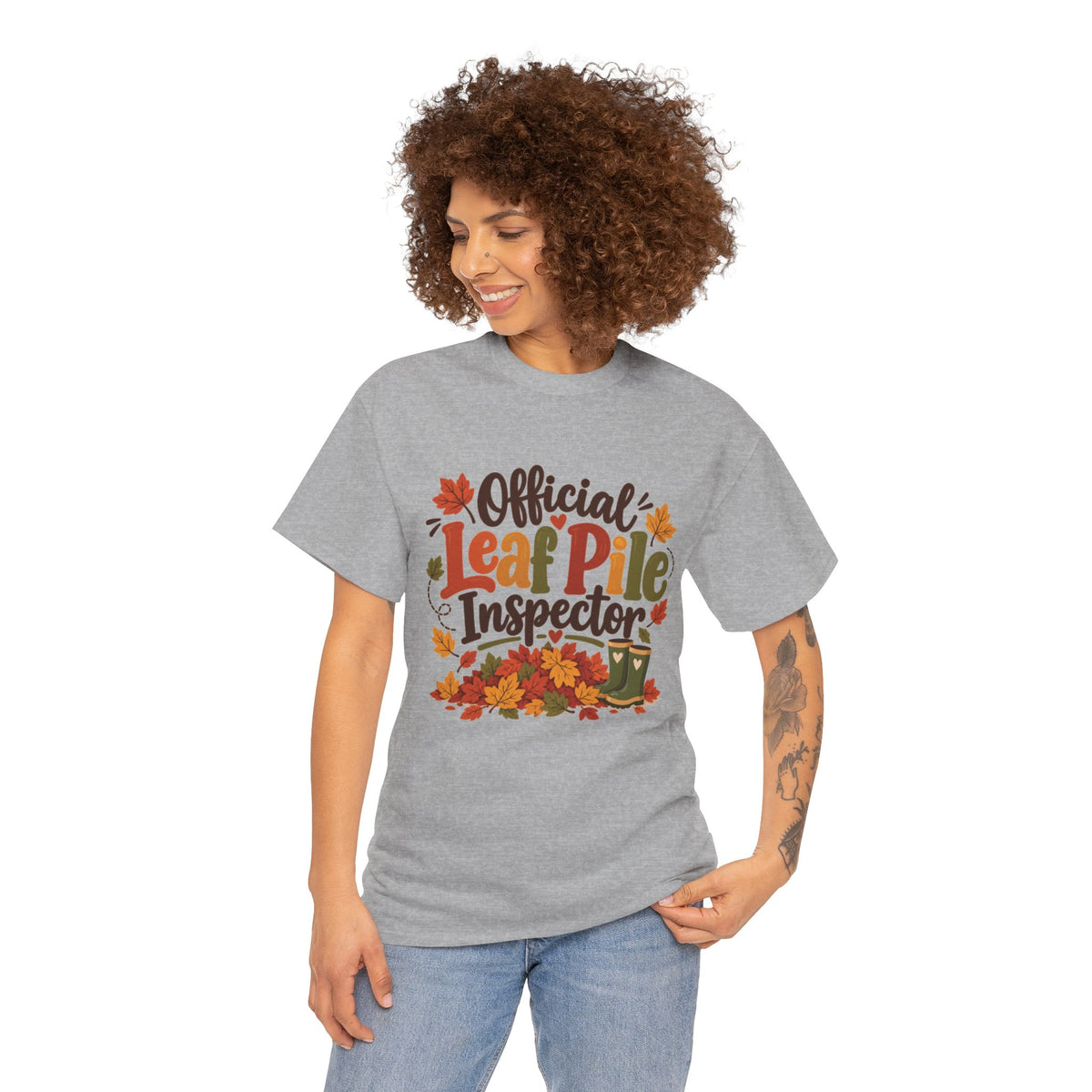 Official Leaf Pile Inspector T-Shirt | Adult Funny Fall Tee