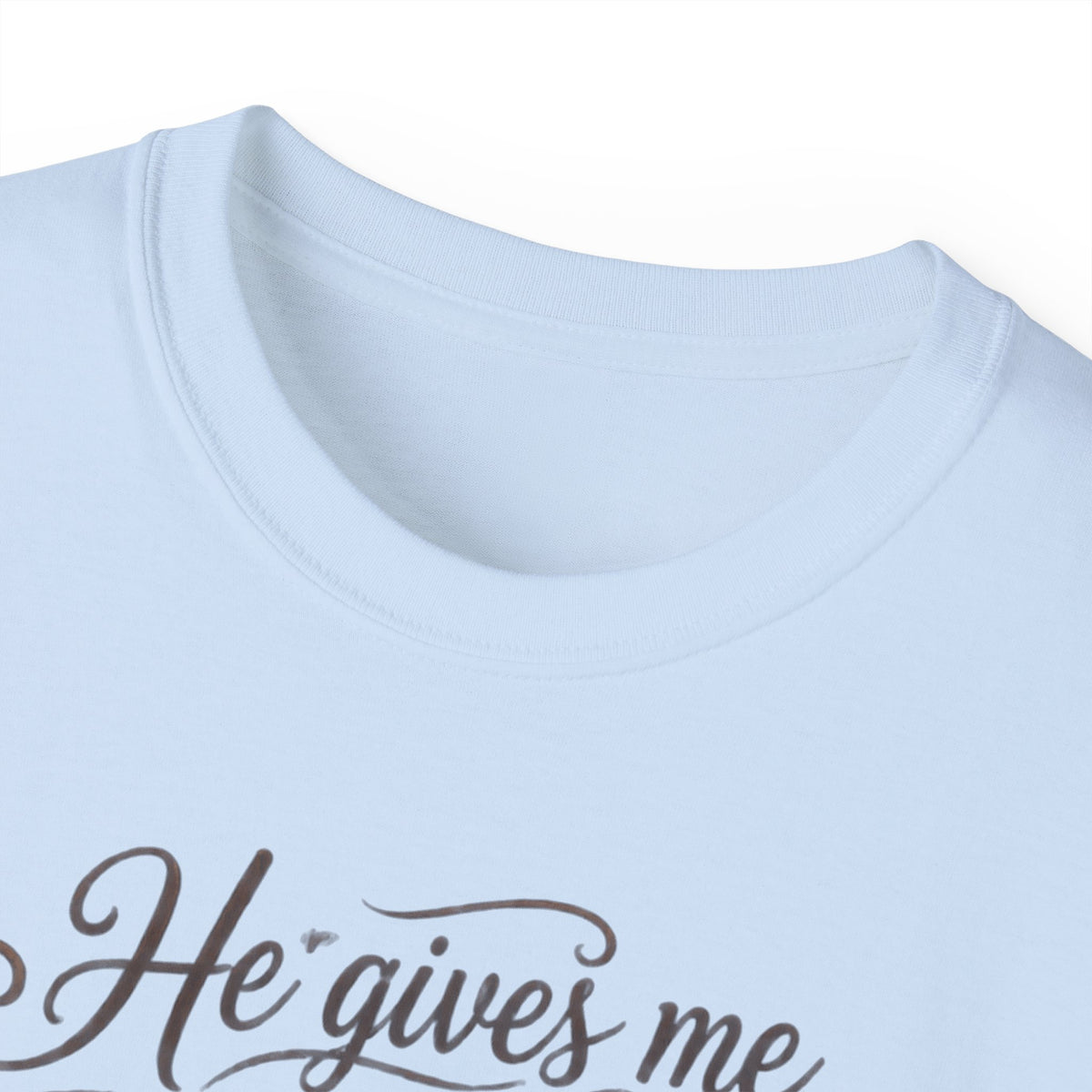He Gives Me Strength Christian Western Tee 🤎