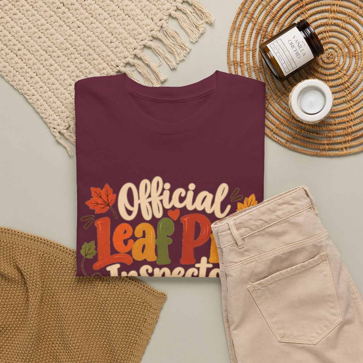 Official Leaf Pile Inspector T-Shirt | Adult Funny Fall Tee