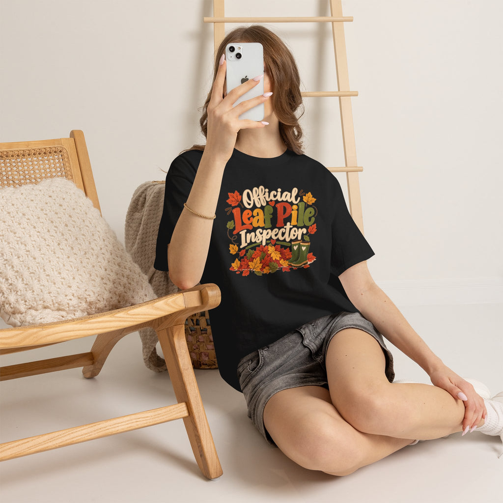 Official Leaf Pile Inspector T-Shirt | Adult Funny Fall Tee