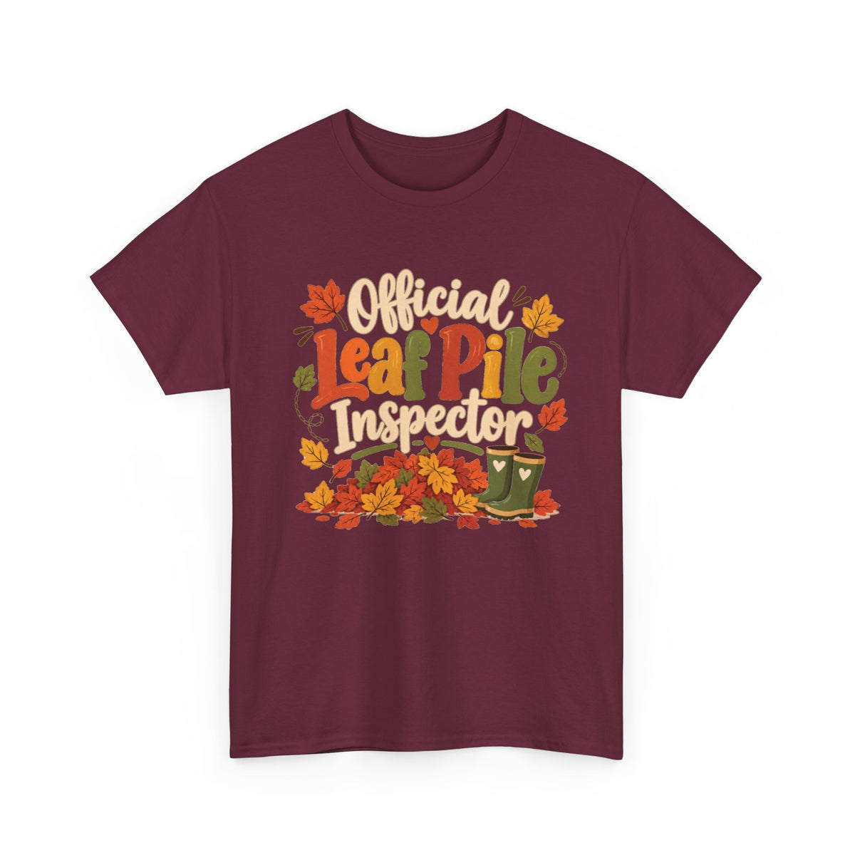 Official Leaf Pile Inspector T-Shirt | Adult Funny Fall Tee