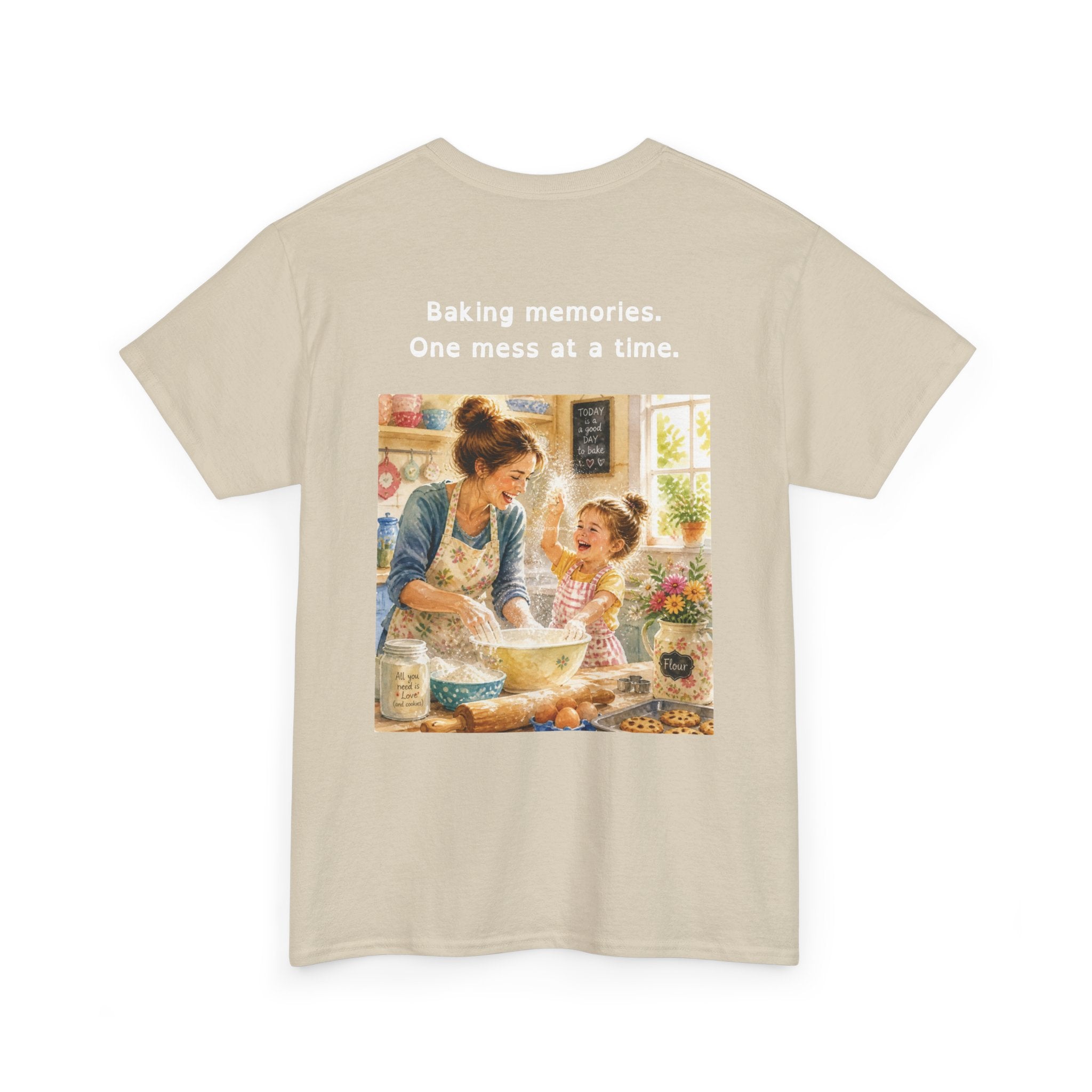 Women's Baking Memories T‑Shirt  "Baking memories. One mess at a time." Retro Mom & Kids Baking Tee