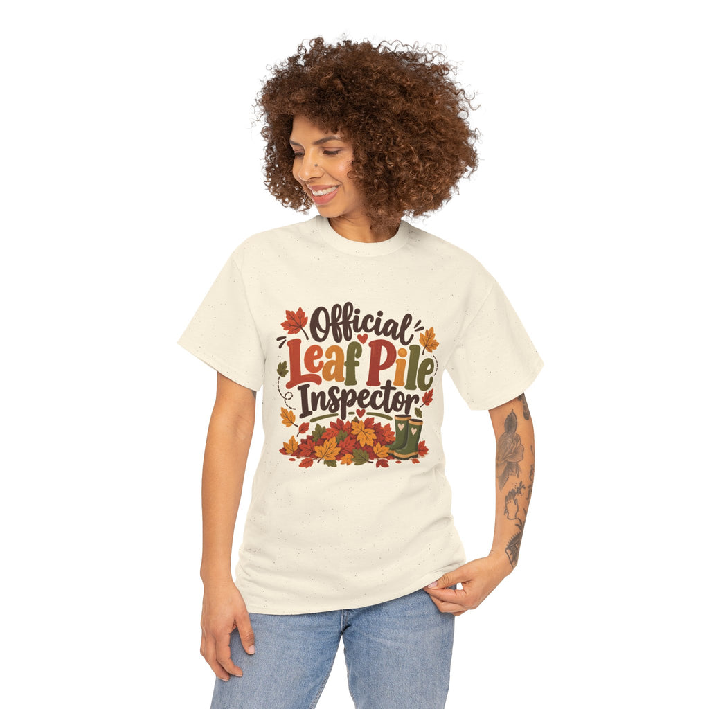 Official Leaf Pile Inspector T-Shirt | Adult Funny Fall Tee