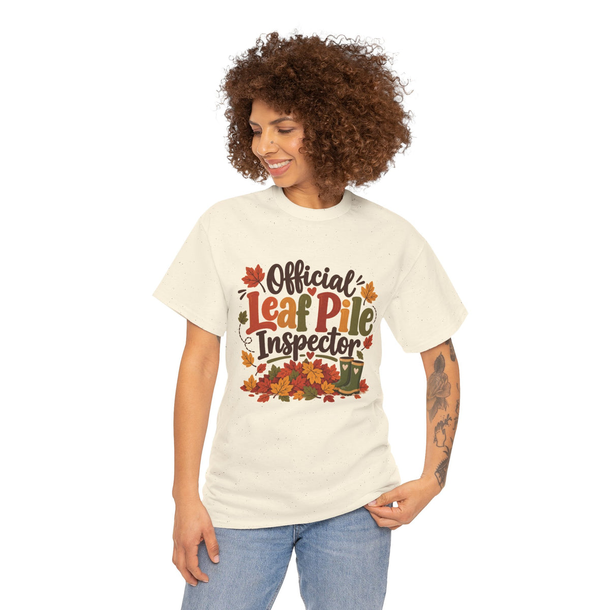 Official Leaf Pile Inspector T-Shirt | Adult Funny Fall Tee