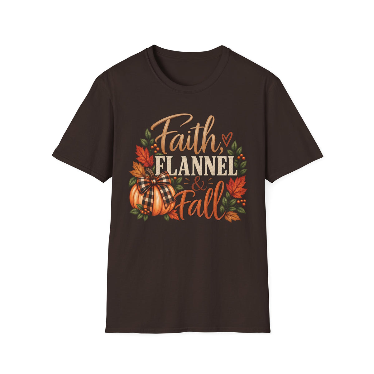 Faith, Flannel & Fall T-Shirt | Christian Fall Tee