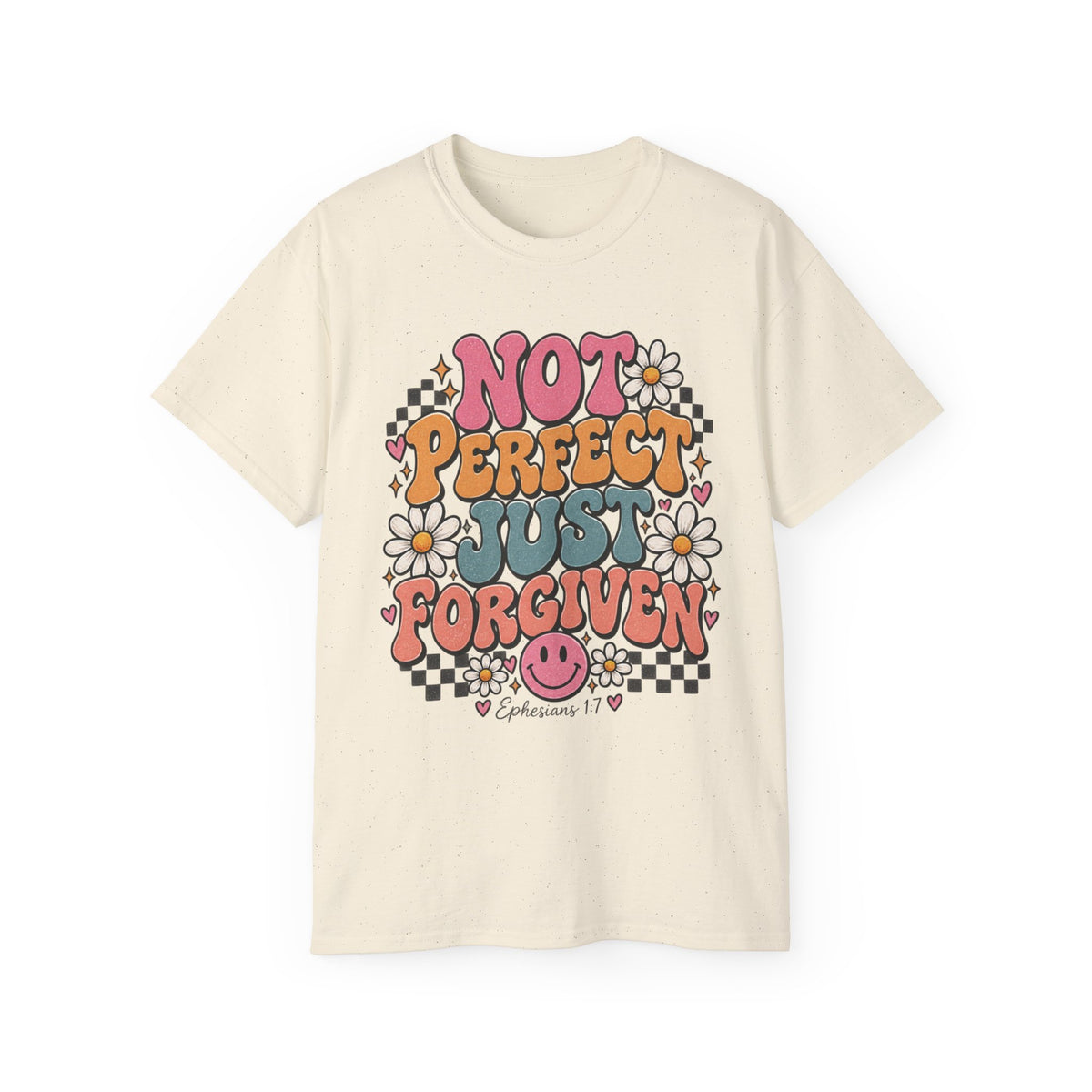 “Not Perfect, Just Forgiven” Retro Christian Tee