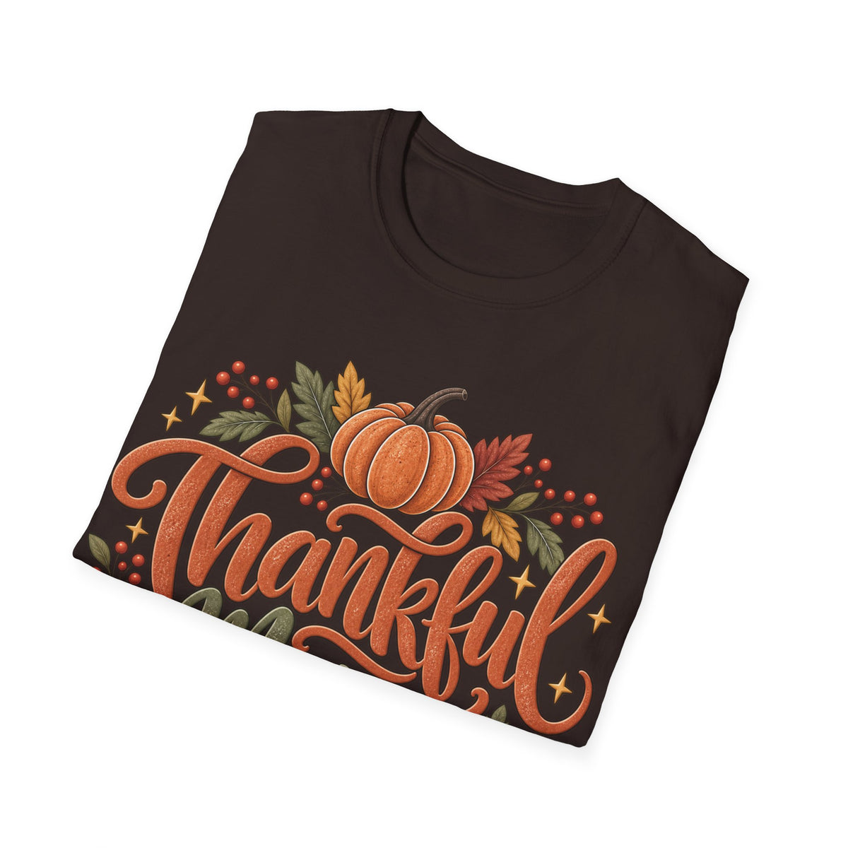 Thankful Mama Fall T-Shirt | Rustic Pumpkin Thanksgiving Tee