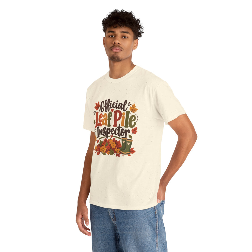 Official Leaf Pile Inspector T-Shirt | Adult Funny Fall Tee