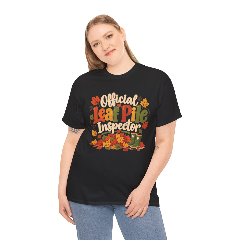 Official Leaf Pile Inspector T-Shirt | Adult Funny Fall Tee