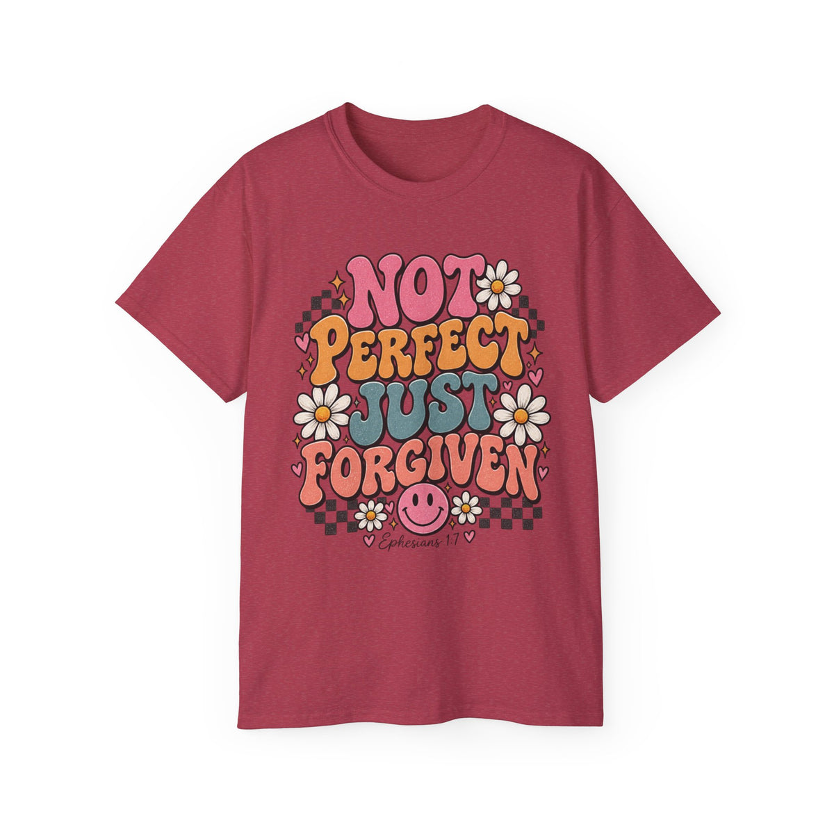 “Not Perfect, Just Forgiven” Retro Christian Tee