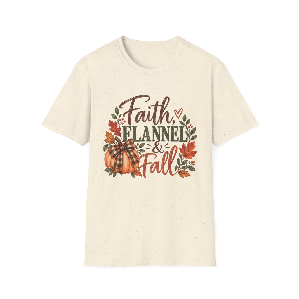 Faith, Flannel & Fall T-Shirt | Christian Fall Tee