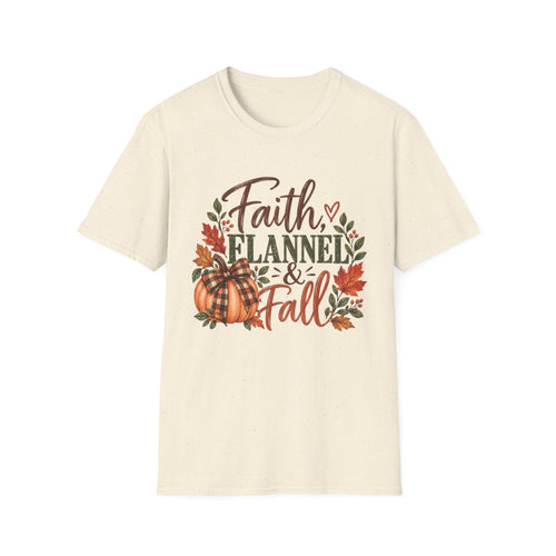 Faith, Flannel & Fall T-Shirt | Christian Fall Tee