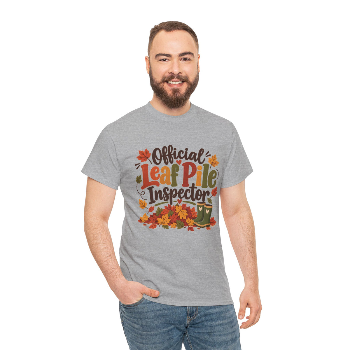 Official Leaf Pile Inspector T-Shirt | Adult Funny Fall Tee