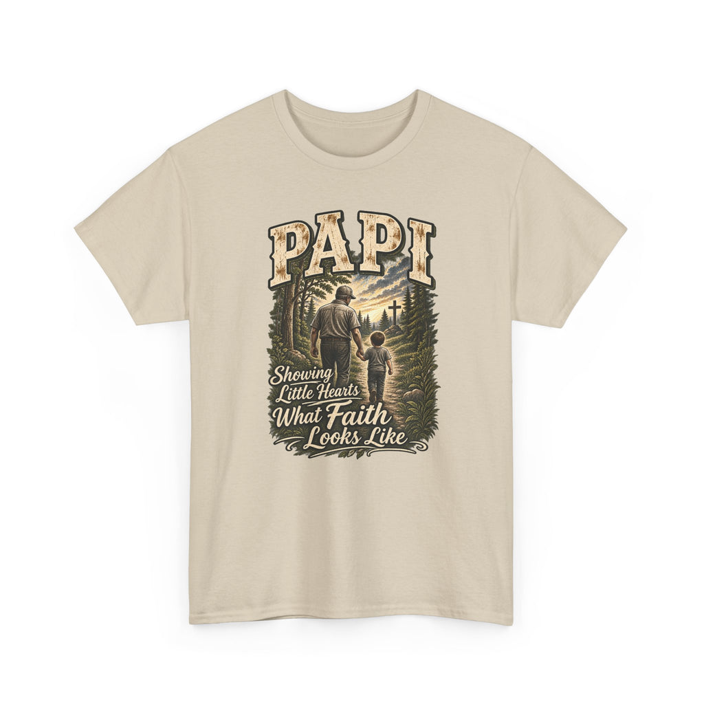 Papi Showing Little Hearts What Faith Looks Like Tee ✝️ | Faith-Based Papi Shirt