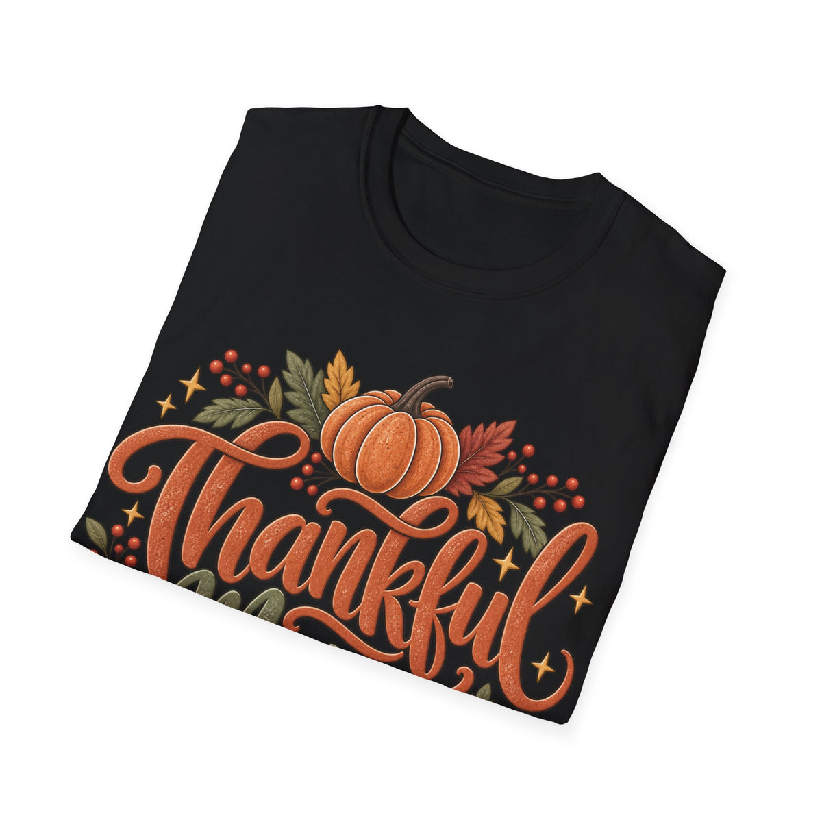 Thankful Mama Fall T-Shirt | Rustic Pumpkin Thanksgiving Tee