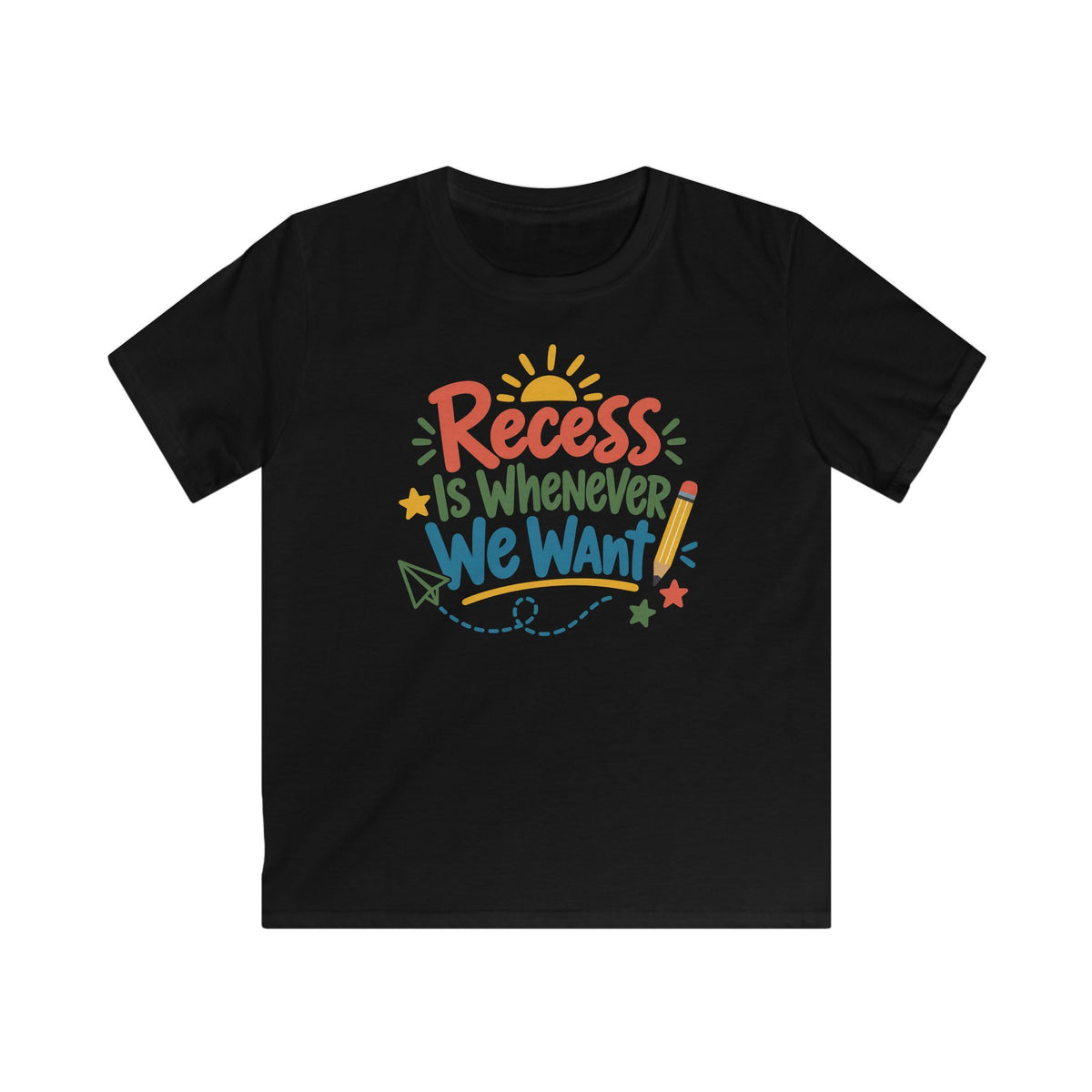 Recess Is Whenever We Want Kids T-Shirt | Homeschool Kids Tee