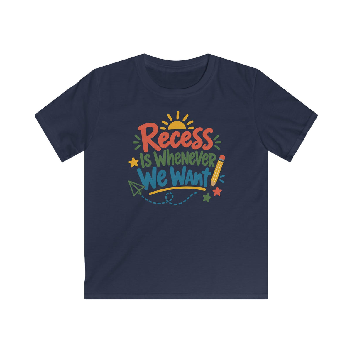 Recess Is Whenever We Want Kids T-Shirt | Homeschool Kids Tee