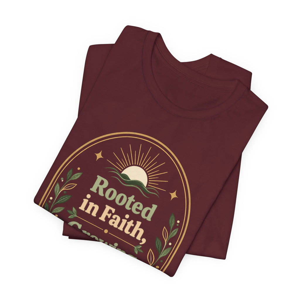 Women's "Rooted in Faith, Growing in Joy" Tee
