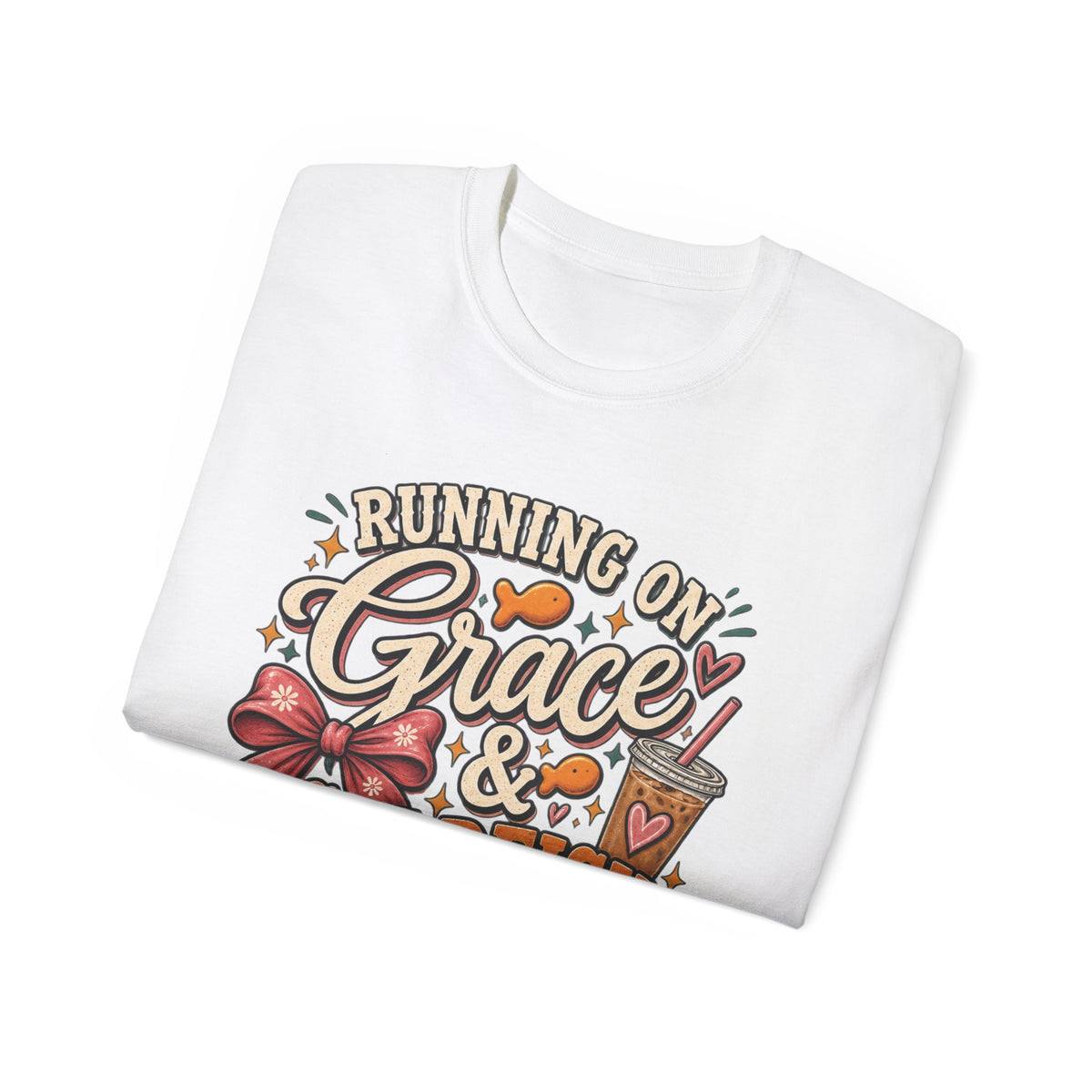 ✨ "Running on Grace & Goldfish Crackers" Mom Tee