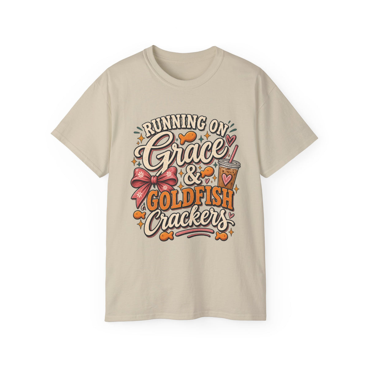 ✨ "Running on Grace & Goldfish Crackers" Mom Tee