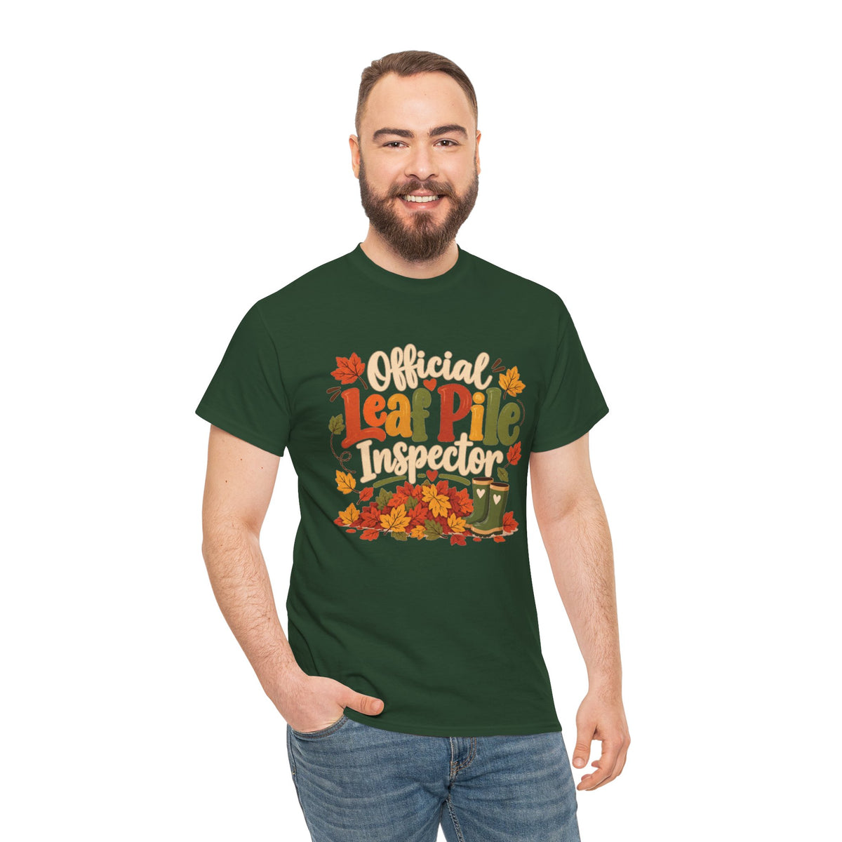 Official Leaf Pile Inspector T-Shirt | Adult Funny Fall Tee