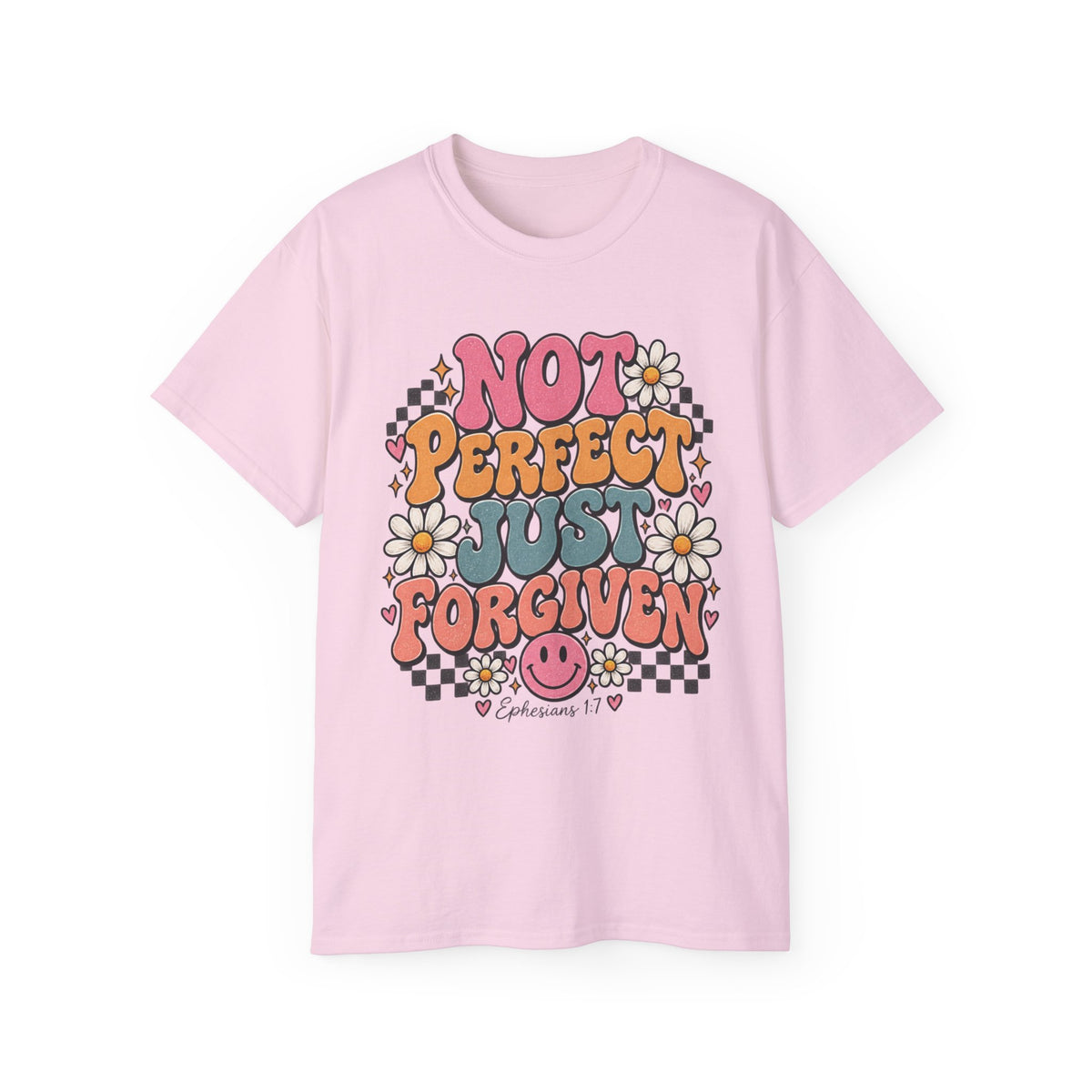 “Not Perfect, Just Forgiven” Retro Christian Tee