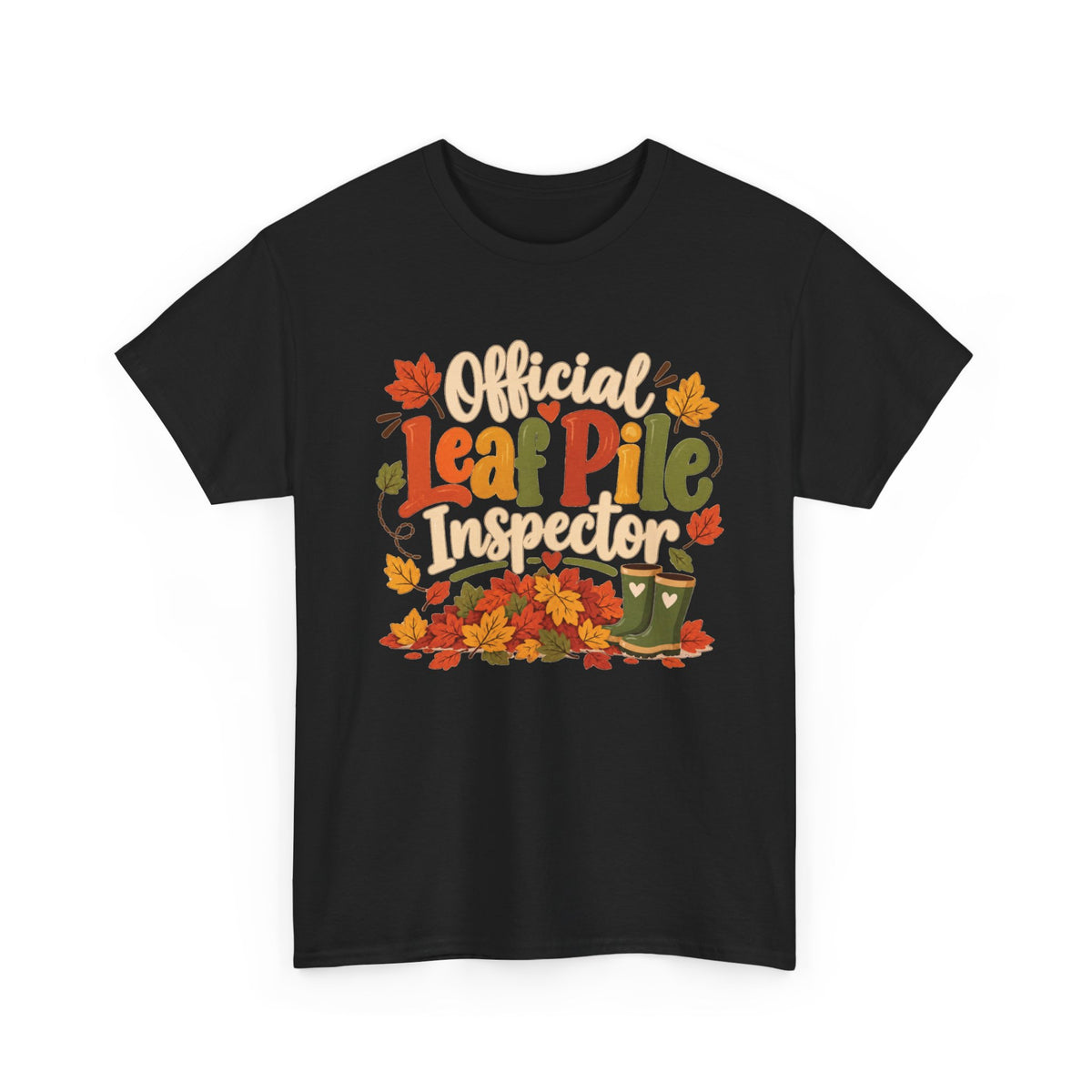 Official Leaf Pile Inspector T-Shirt | Adult Funny Fall Tee