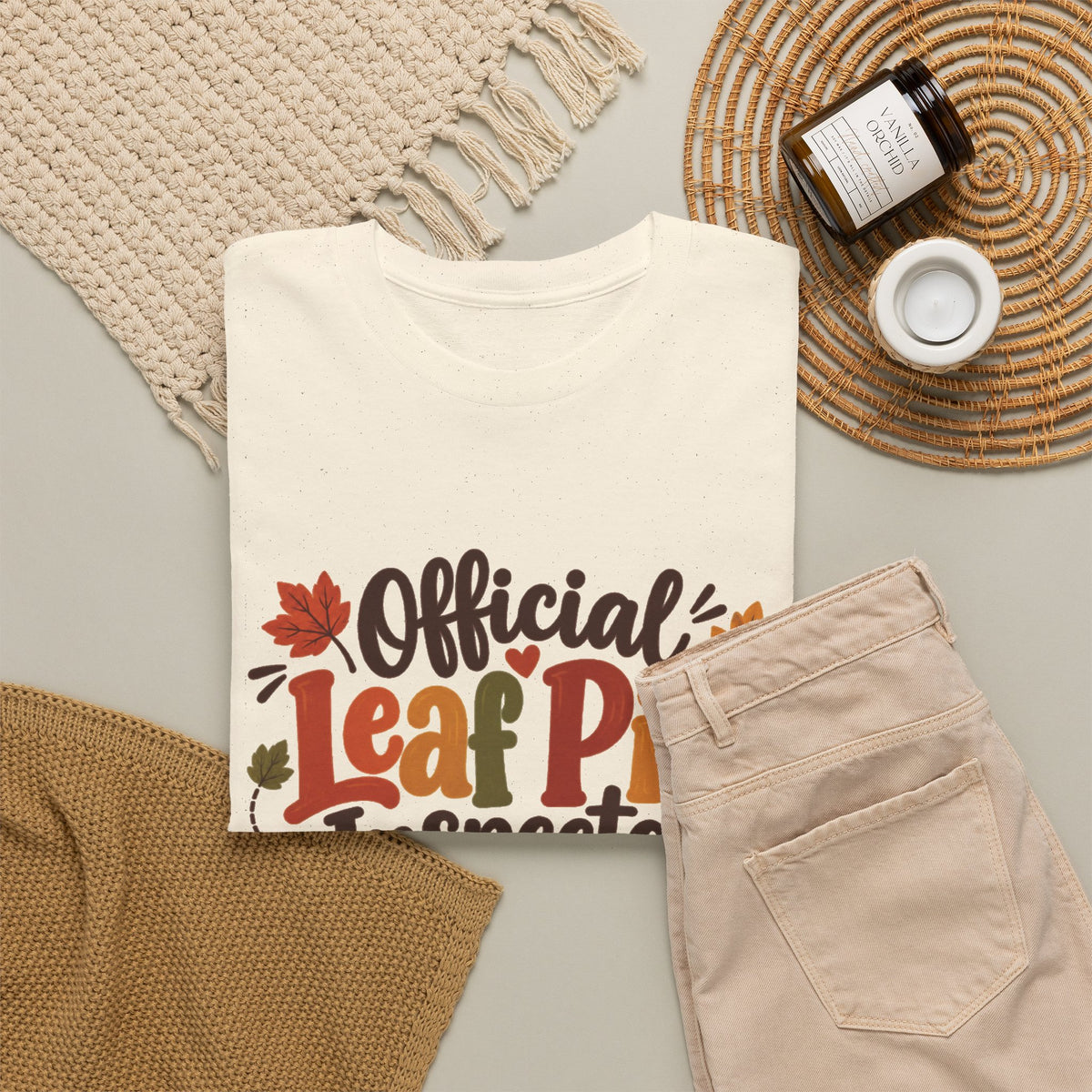 Official Leaf Pile Inspector T-Shirt | Adult Funny Fall Tee