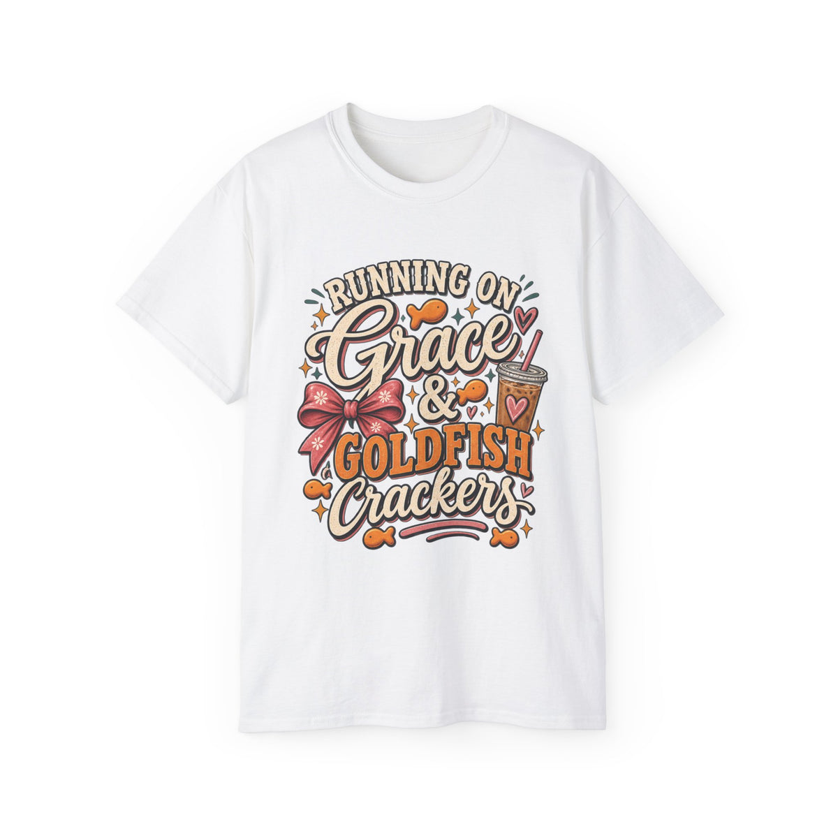 ✨ "Running on Grace & Goldfish Crackers" Mom Tee